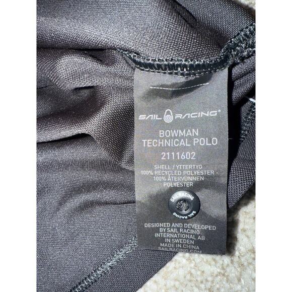 Sail Racing Bowman Technical Long Sleeve Polo in Dark Grey, S - Picture 8 of 8